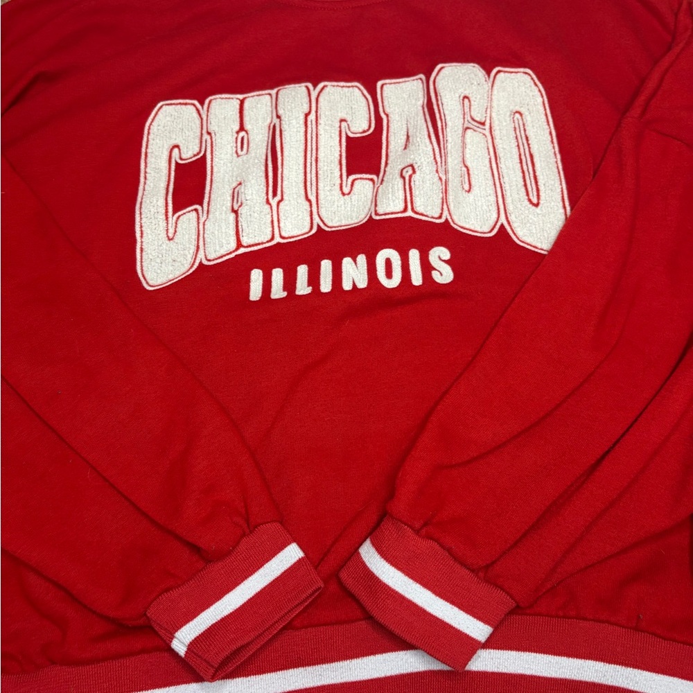 Red Chicago Illinois Sweatshirt